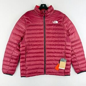 The North Face Terra Peak ThermoBall Puffer Jacket Mens Size M Beetroot Red NWT